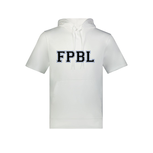[6871.005.S-LOGO2] Men's Dri Fit Short Sleeve Hoodie (Adult S, White, Logo 2)