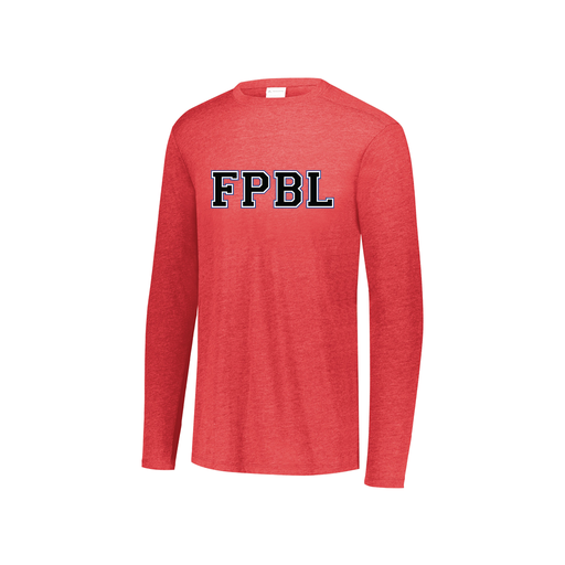 [FTLCUBRD-YS-LOGO2] Youth LS Ultra-blend T-Shirt (Youth S, Red, Logo 2)