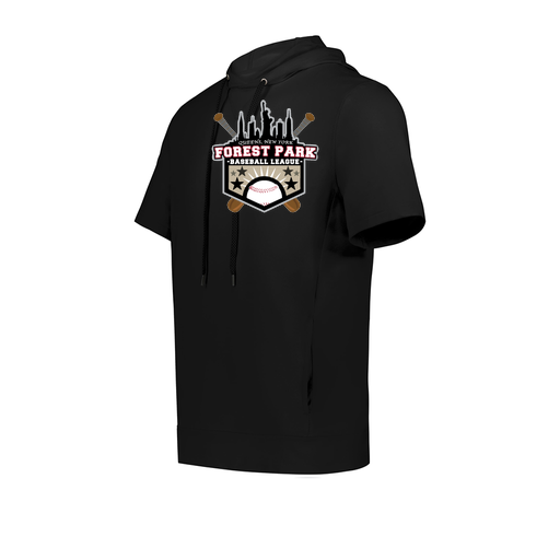 [222605.080.S-LOGO3] YOUTH VENTURA SOFT KNIT SHORT SLEEVE HOODIE (Youth S, Black, Logo 3)