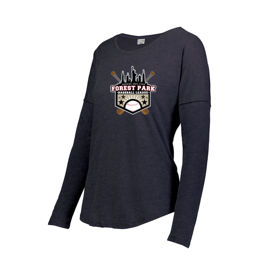[FTLCUBNV-FAXS-LOGO3] Ladies LS Ultra-blend T-Shirt (Female Adult XS, Navy, Logo 3)