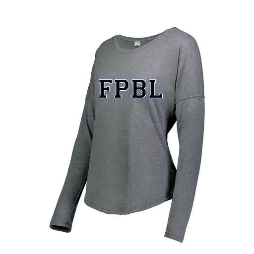 [FTLCUBGY-FAXS-LOGO2] Ladies LS Ultra-blend T-Shirt (Female Adult XS, Gray, Logo 2)