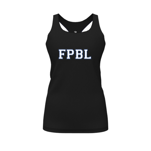 [FT0TRBBK-FYS-LOGO1] Decker Racerback Tank Top (Female Youth S, Black, Logo 1)