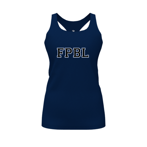 [FT0TRBNV-FYS-LOGO2] Decker Racerback Tank Top (Female Youth S, Navy, Logo 2)