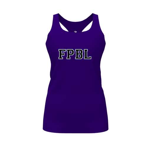 [CUS-DFW-RCBK-PER-PUR-FYS-LOGO2] Racerback Tank Top (Female Youth S, Purple, Logo 2)