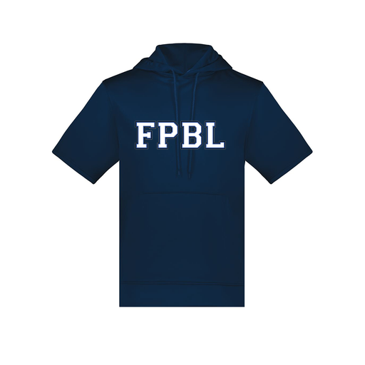 [6871.065.S-LOGO1] Men's Dri Fit Short Sleeve Hoodie (Adult S, Navy, Logo 1)
