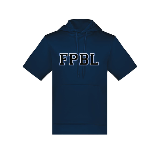 [6871.065.S-LOGO2] Men's Dri Fit Short Sleeve Hoodie (Adult S, Navy, Logo 2)