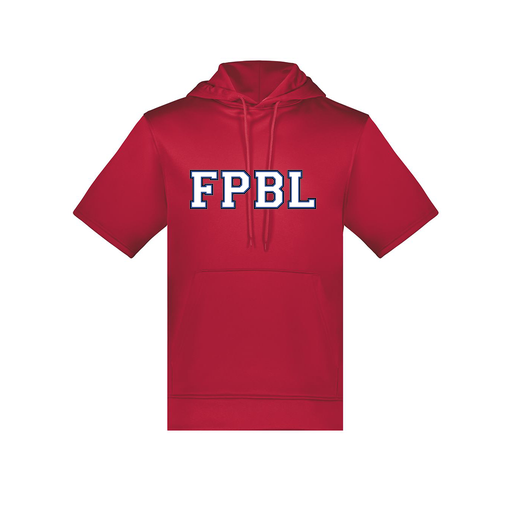 [6871.083.S-LOGO1] Men's Dri Fit Short Sleeve Hoodie (Adult S, Red, Logo 1)