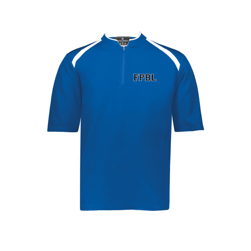 [229581-AS-RYL-LOGO2] Men's Dugout Short Sleeve Pullover (Adult S, Royal, Logo 2)