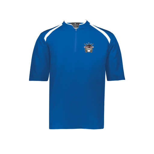 [229581-AS-RYL-LOGO3] Men's Dugout Short Sleeve Pullover (Adult S, Royal, Logo 3)