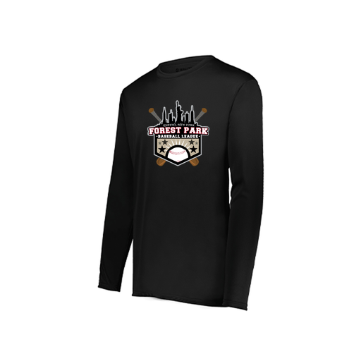 [222822.080.XS-LOGO3] Men's LS Smooth Sport Shirt (Adult XS, Black, Logo 3)