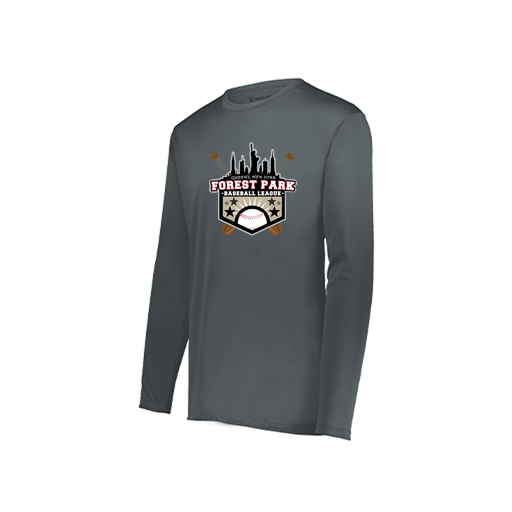 [222822.059.XS-LOGO3] Men's LS Smooth Sport Shirt (Adult XS, Gray, Logo 3)