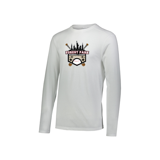 [FTLCUBWH-YS-LOGO3] Decker Youth Tri-Blend T-Shirt - Long Sleeve (Youth S, White, Logo 3)